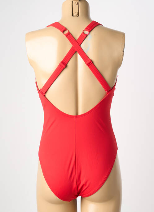 Maillot de bain 1 pièce stretch haut soutien-gorge moulé rouge TRIUMPH femme