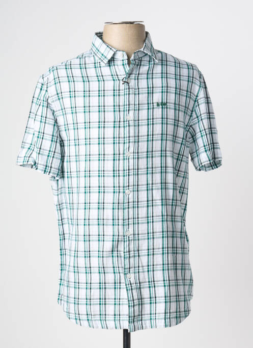 Chemise manches courtes imprimé carreaux vert LEE COOPER homme
