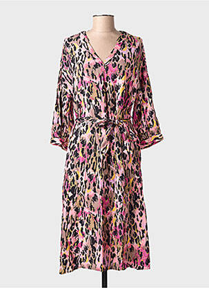Robe mi-longue coupe fluide manches longues noir VERO MODA femme