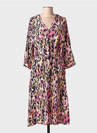 Robe mi-longue coupe fluide manches longues noir VERO MODA femme