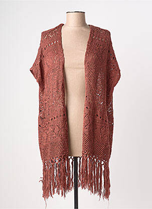 Gilet manches courtes coupe droite marron VERO MODA femme