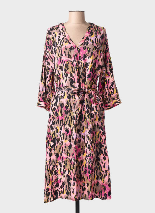 Robe mi-longue manches longues manches longues noir VERO MODA femme