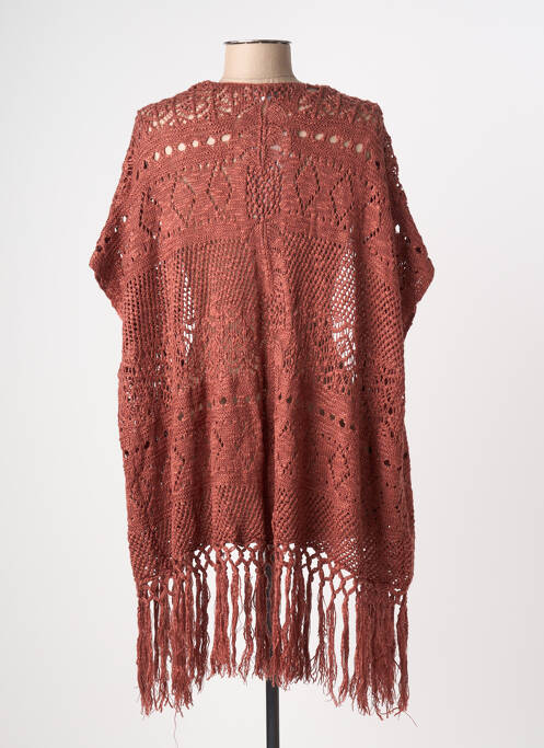 Gilet manches courtes maille souple et aérée marron VERO MODA femme