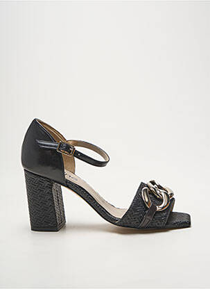 Sandales/nu pieds fermeture bride(s) talon de 7 à 9cm noir HEINE femme
