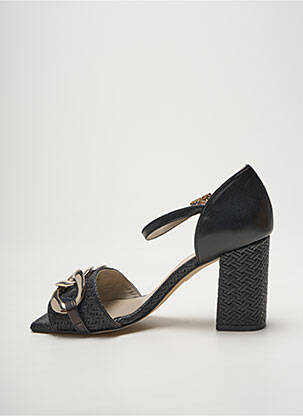 Sandales/nu pieds fermeture bride(s) talon de 7 à 9cm noir HEINE femme