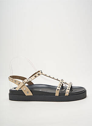 Sandales/nu pieds tissage satiné talon plat jusqu'à 3cm beige HEINE femme
