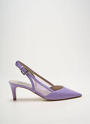 Escarpins tissage satiné talon de 7 à 9cm violet HEINE femme