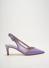 Escarpins tissage satiné talon de 7 à 9cm violet HEINE femme