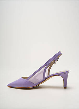 Escarpins tissage satiné talon de 7 à 9cm violet HEINE femme