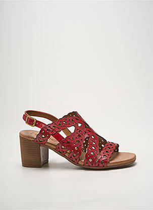 Sandales/Nu pieds rouge HEINE femme
