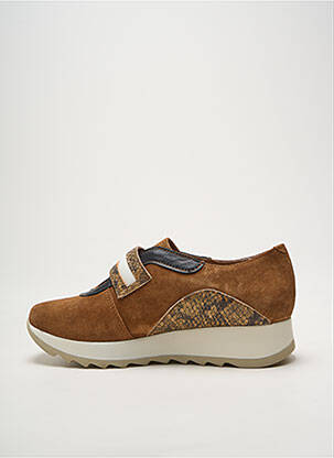 Baskets nubuck talon de 4 à 6cm marron HEINE femme