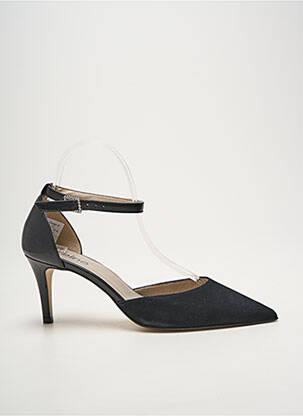 Escarpins tissage satiné talon de 7 à 9cm noir HEINE femme