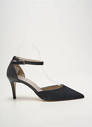 Escarpins tissage satiné talon de 7 à 9cm noir HEINE femme