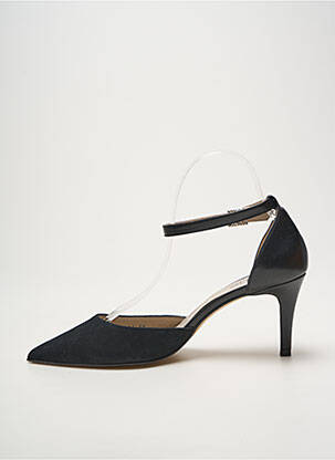 Escarpins tissage satiné talon de 7 à 9cm noir HEINE femme