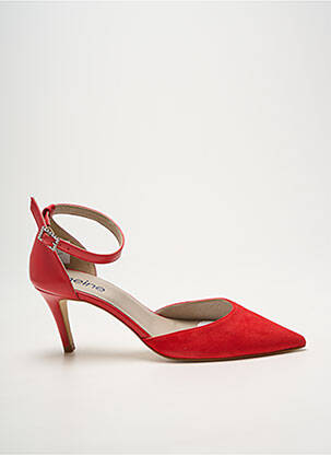 Escarpins tissage satiné talon de 7 à 9cm rouge HEINE femme