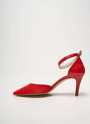 Escarpins tissage satiné talon de 7 à 9cm rouge HEINE femme