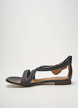 Sandales/nu pieds chiquet talon plat jusqu'à 3cm noir HEINE femme
