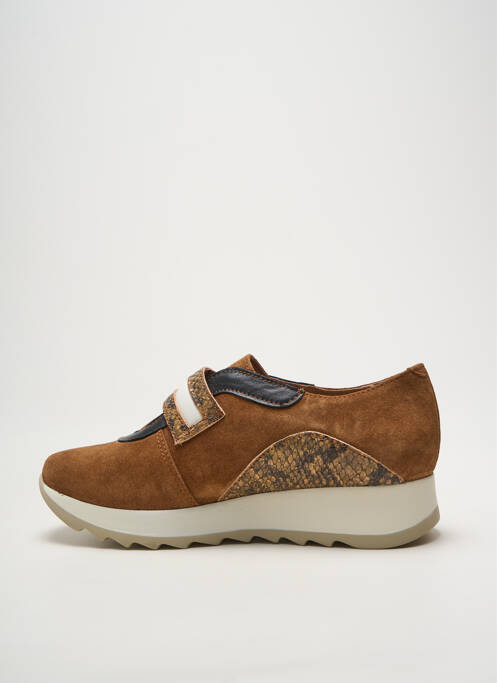 Baskets nubuck talon de 4 à 6cm marron HEINE femme