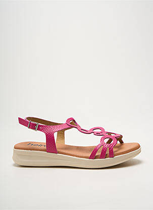 Sandales/nu pieds fermeture boucle(s) talon plat jusqu'à 3cm rose HEINE femme