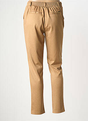 Pantalon slim taille élastique taille normale marron ELLE EST OU LA MER femme