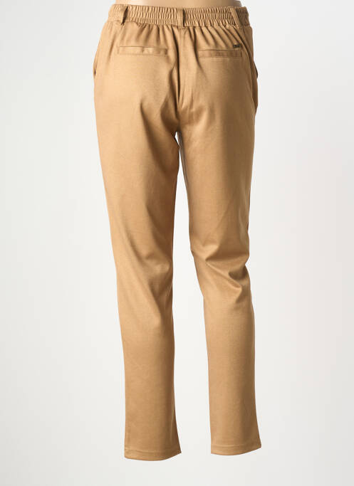 Pantalon slim taille élastique taille normale marron ELLE EST OU LA MER femme