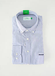 Chemise manches longues coupe droite bleu MISE AU GREEN homme