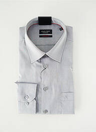 Chemise manches longues coupe cintrée gris JUPITER homme