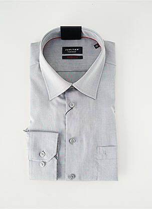 Chemise manches longues coupe cintrée gris JUPITER homme