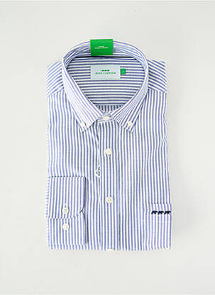 Chemise manches longues imprimé rayures bleu MISE AU GREEN homme
