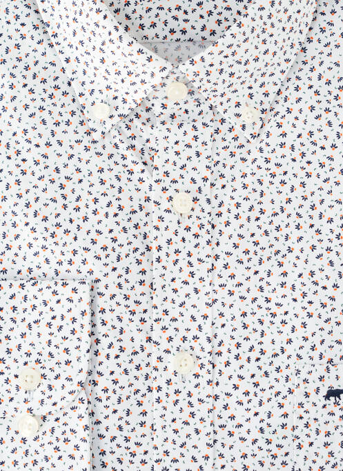 Chemise manches longues imprimé fantaisie blanc MISE AU GREEN homme