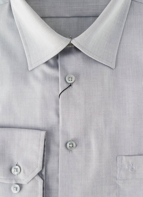 Chemise manches longues coupe cintrée gris JUPITER homme