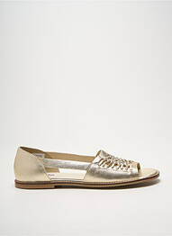 Sandales/nu pieds chiquet talon plat jusqu'à 3cm or HEINE femme