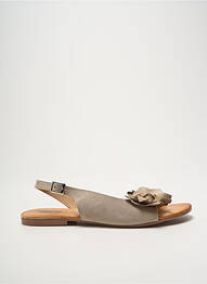 Sandales/nu pieds chiquet talon plat jusqu'à 3cm gris HEINE femme