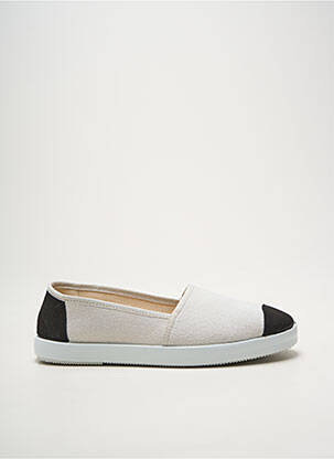 Slip ons bout rond talon plat jusqu'à 3cm beige HEINE femme