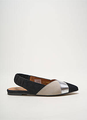 Sandales/nu pieds chiquet talon plat jusqu'à 3cm noir HEINE femme
