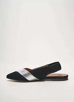 Sandales/nu pieds chiquet talon plat jusqu'à 3cm noir HEINE femme