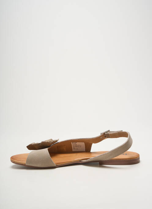 Sandales/nu pieds chiquet talon plat jusqu'à 3cm gris HEINE femme