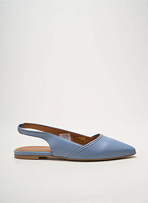 Sandales/nu pieds matière lisse talon plat jusqu'à 3cm bleu HEINE femme