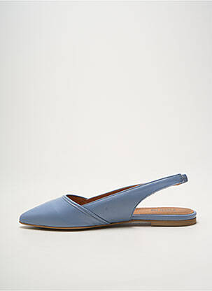 Sandales/nu pieds matière lisse talon plat jusqu'à 3cm bleu HEINE femme