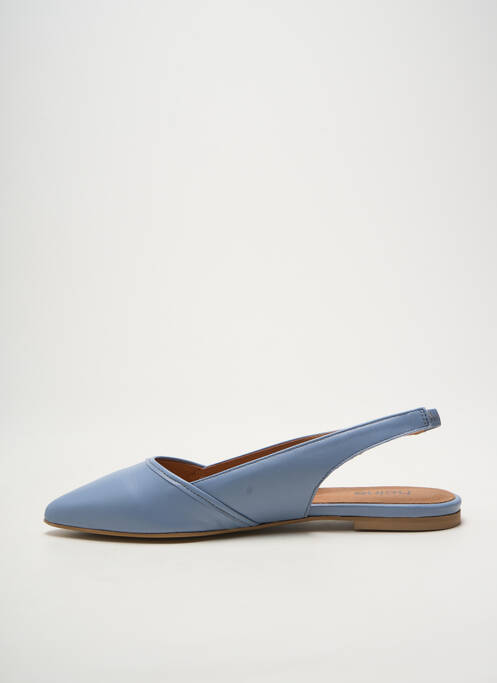 Sandales/nu pieds chiquet talon plat jusqu'à 3cm bleu HEINE femme