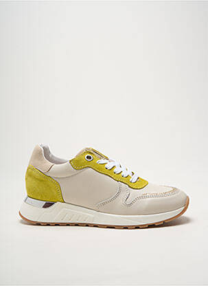 Baskets bout rond talon plat jusqu'à 3cm jaune HEINE femme