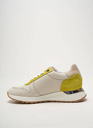 Baskets bout rond talon plat jusqu'à 3cm jaune HEINE femme