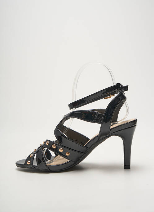 Sandales/nu pieds matière lisse talon de 7 à 9cm noir HEINE femme