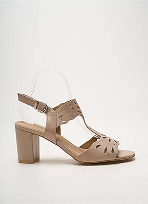 Sandales/nu pieds talon bottier talon de 7 à 9cm beige HEINE femme