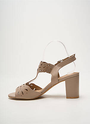 Sandales/nu pieds talon bottier talon de 7 à 9cm beige HEINE femme