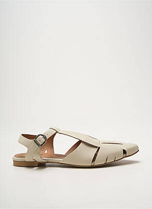 Sandales/nu pieds chiquet talon plat jusqu'à 3cm beige HEINE femme