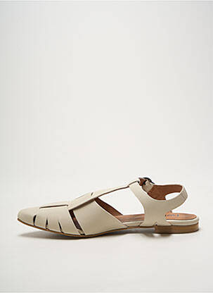 Sandales/nu pieds chiquet talon plat jusqu'à 3cm beige HEINE femme
