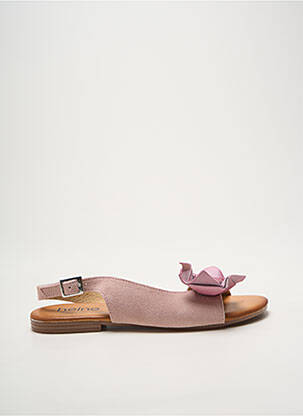 Sandales/nu pieds chiquet talon plat jusqu'à 3cm rose HEINE femme