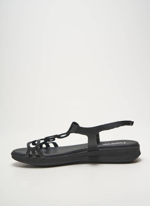 Sandales/nu pieds matière lisse talon plat jusqu'à 3cm noir HEINE femme