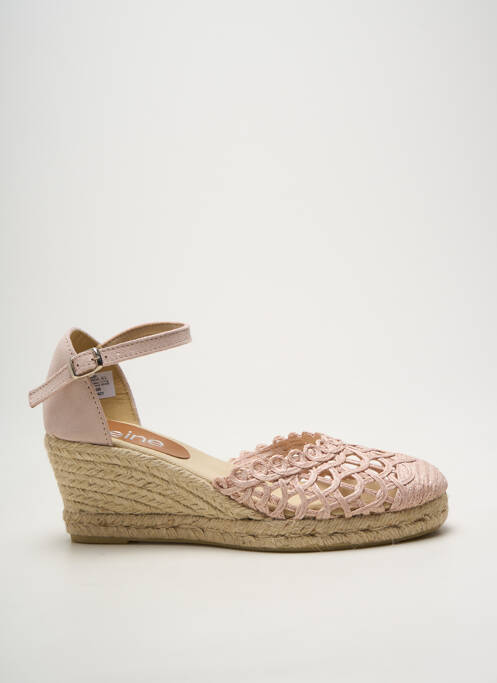 Espadrilles fermeture bride(s) talon de 4 à 6cm rose HEINE femme